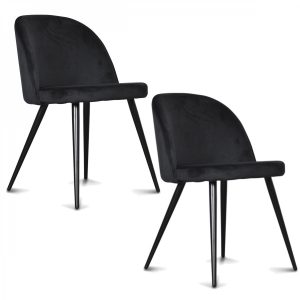 two Ingrid black chairs