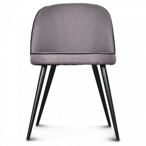 Ingrid chair gray fabric with black trim