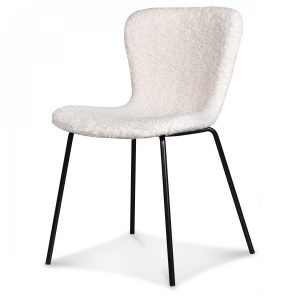 Adele chair black feet soft toy natural fur-look fabric (L.46xP.55xH.77cm)