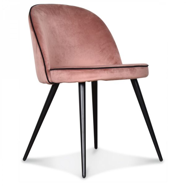 Ingrid chair pink with black braid