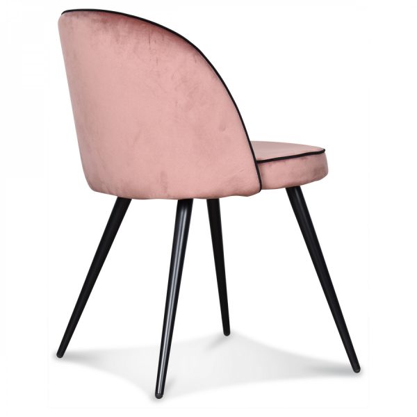 Ingrid chair pink with black braid