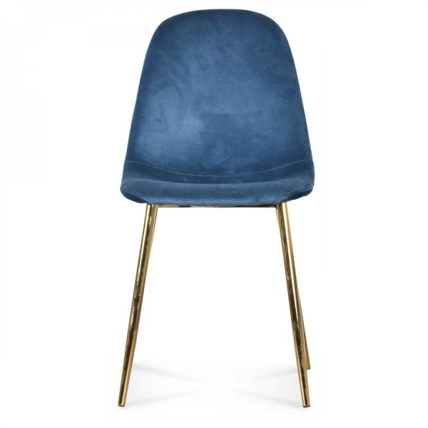 Josef chair cobalt blue velvet golden feet