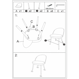 Ingrid chair smoke structure chart and its parts